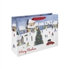 Large Christmas Town Scene Gift Bag 37cm