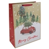 Extra Large Car With Christmas Tree Gift Bag 45cm