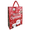 Extra Large Jumbo Woven Shopping Bag - Santa & Penguin 70cm