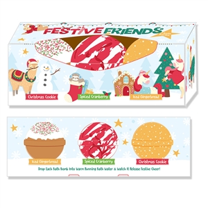 Pack Of 3 Festive Bath Bombs