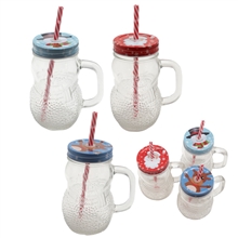 REDUCED Snowman Mason Jar 3 Assorted