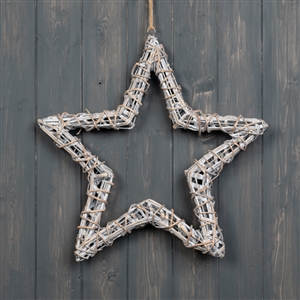 Grey Washed Hanging Willow Star Large