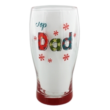 Top Dad Xmas Pint Glass