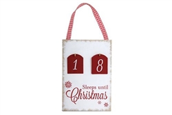 Sleeps Till Christmas Plaque