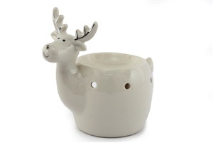 Ceramic Reindeer Oil/Wax Warmer 14cm
