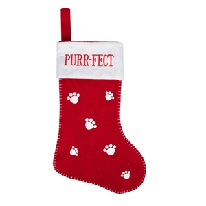 Red And White Cat Stocking