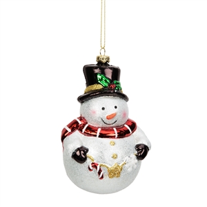 Colourful Electroplated Snowman Tree Bauble