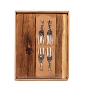 Rustic Cheeseboard And Cheese Picks Set