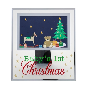 Baby's First Christmas Glass Photo Frame