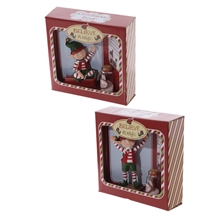 Santa Wishes Jar With Elf Figure 2 Assorted