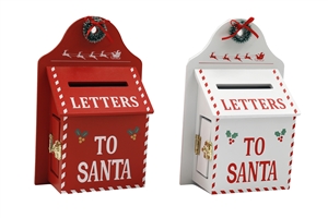 2asst Letters To Santa Wall Box 22cm