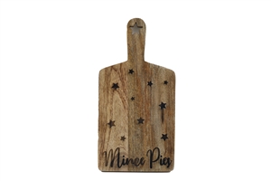 Wooden Serving Board - Mince Pies 30cm