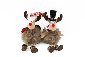 2asst Dangly Leg Reindeer