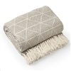 Recycled Cotton Zahra Throw / Picnic Blanket - Natural 152cm