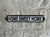 Long Cast Iron Sign - Home Sweet Home  28cm