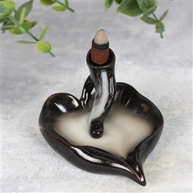 ##Leaf Ceramic Backflow Incense Burner