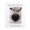 BLACK OBSIDIAN HEALING CRYSTAL HEART NECKLACE