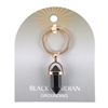 ##Black Obsidian Crystal Keyring