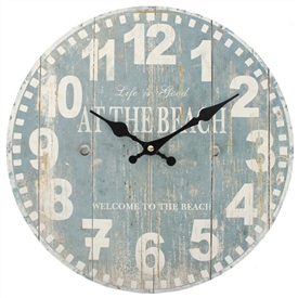 ##*34cm Blue Beach MDF Clock