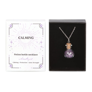 ##Calming Potion Amethyst Crystal Chip Necklace