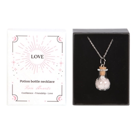 ##Love Potion Rose Quartz Crystal Chip Necklace