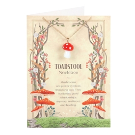 TOADSTOOL CHARM NECKLACE CARD