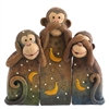 ##See, Speak, Hear no Evil Resin Monkey Ornaments