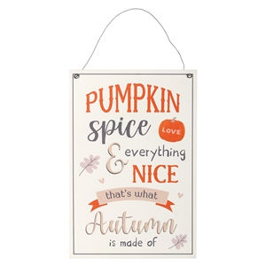 30cm Pumpkin Spice MDF Hanging Sign