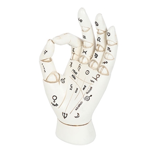 ##White Palmistry Resin  Hand