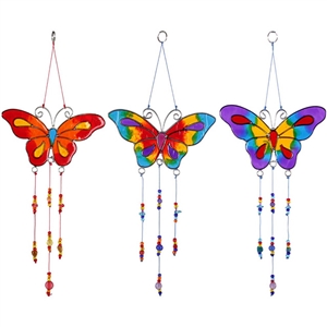 ##Set of 12 Butterfly Resin Suncatchers