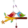 ##Love birds on a Stick Resin Suncatcher on String