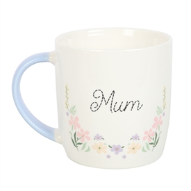 ## Mum Pastel Floral Ceramic Mug