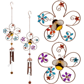 ##[2asst]Bee with Metal Resin Windchime