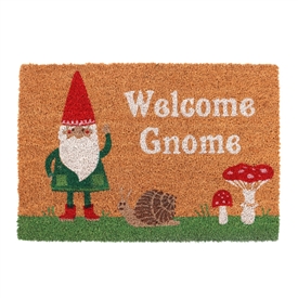NATURAL WELCOME GNOME DOORMAT