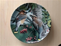 Cedar Waxwing 1987 Vintage Collector Plate in Knowles Fine China by Kevin Daniel