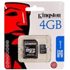 Kingston 4GB Micro Memory SD Card w/Adapter
