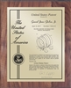 Patent Plaques Custom Wall Hanging Contemporary Patent Plaque - 10.5" x 13" Gold and Walnut.