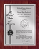 Patent Plaques Custom Wall Hanging Contemporary Patent Plaque - 10.5" x 13" Silver and Cherry.