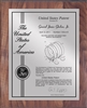 Patent Plaques Custom Wall Hanging Contemporary Patent Plaque - 10.5" x 13" Silver and Walnut.