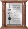 Patent Plaques Custom Wall Hanging Contemporary Column Patent Plaque - 12" x 12.5" Silver and Walnut.