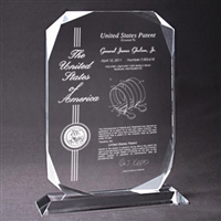 Patent Plaques Custom Desktop Contemporary Diamond Patent Award.