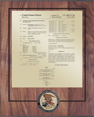 Patent Plaques Custom Wall Hanging Medallion Patent Plaque - 10.5" x 13" Gold and Walnut.