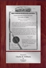 Patent Plaques Custom Wall Hanging Traditional PVP Plaque - 8" x 12" Silver and Cherry.