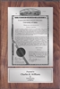 Patent Plaques Custom Wall Hanging Traditional PVP Plaque - 8" x 12" Silver and Walnut.
