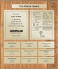 Patent Plaques Custom Wall Hanging 10-Series Patent Plaque - Gold on Oak.