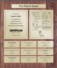 Patent Plaques Custom Wall Hanging 10-Series Patent Plaque - Gold on Walnut.