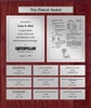 Patent Plaques Custom Wall Hanging 10-Series Patent Plaque - Silver on Cherry.