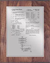 Patent Plaques Custom Wall Hanging Traditional Patent Plaque - 8" x 10" Silver and Walnut.