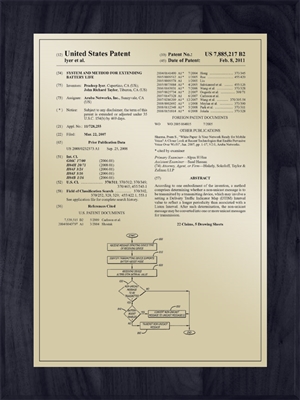 Patent Plaques Custom Wall Hanging Traditional Patent Plaque - 9" x 12" Gold and Black.