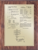 Patent Plaques Custom Wall Hanging Traditional Patent Plaque - 9" x 12" Gold and Walnut.